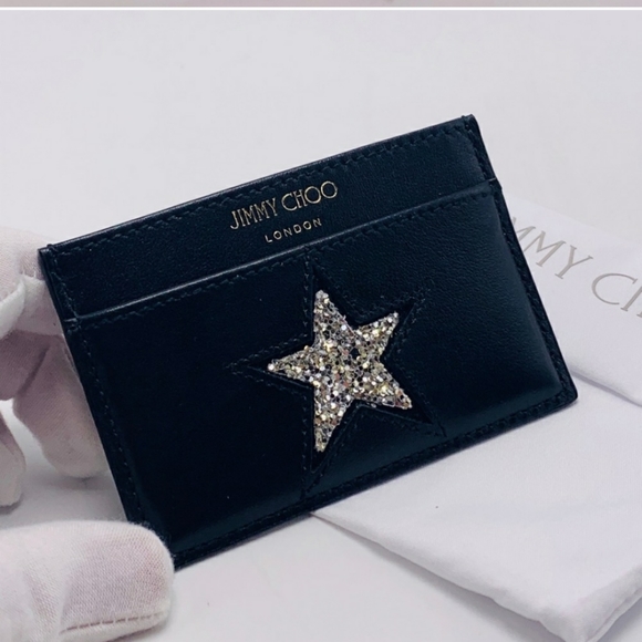 NWT Jimmy Choo black leather card holder $295.00 - Picture 8 of 9